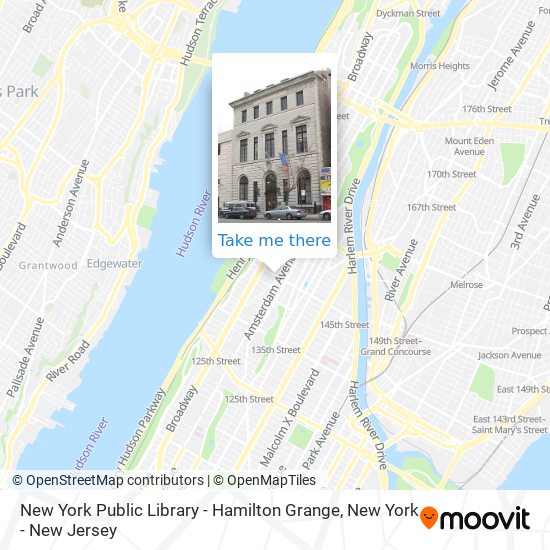 New York Public Library - Hamilton Grange map