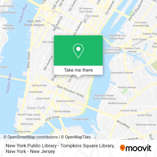 New York Public Library - Tompkins Square Library map
