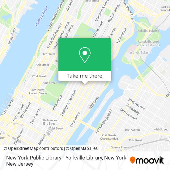 Mapa de New York Public Library - Yorkville Library