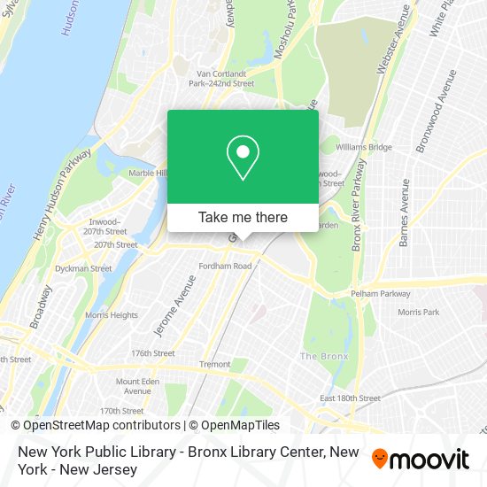 New York Public Library - Bronx Library Center map