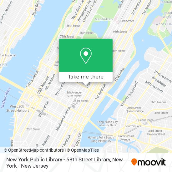 Mapa de New York Public Library - 58th Street Library