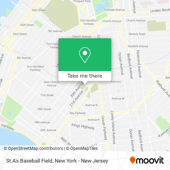 Mapa de St.A's Baseball Field