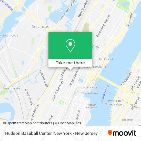 Hudson Baseball Center map