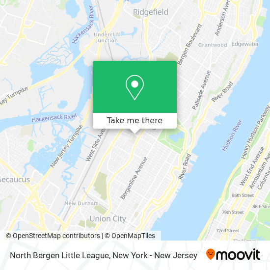 Mapa de North Bergen Little League