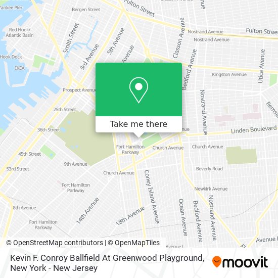 Kevin F. Conroy Ballfield At Greenwood Playground map