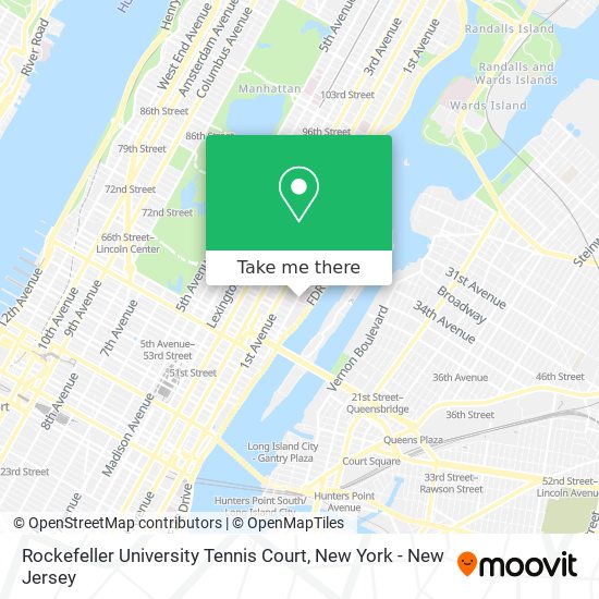 Rockefeller University Tennis Court map