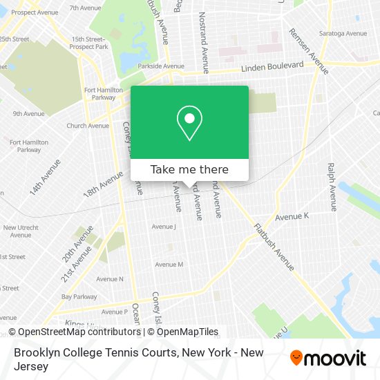 Brooklyn College Tennis Courts map