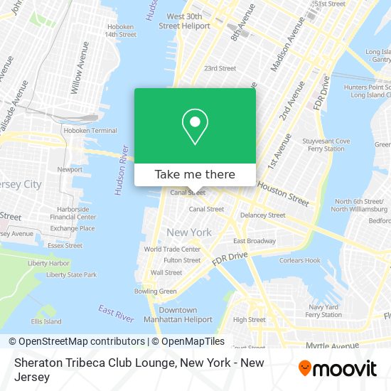 Sheraton Tribeca Club Lounge map
