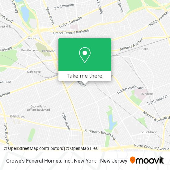 Mapa de Crowe's Funeral Homes, Inc.