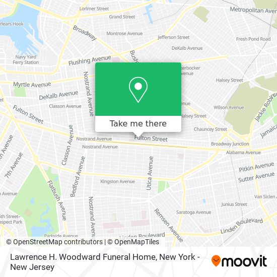 Mapa de Lawrence H. Woodward Funeral Home