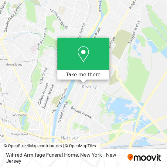 Wilfred Armitage Funeral Home map