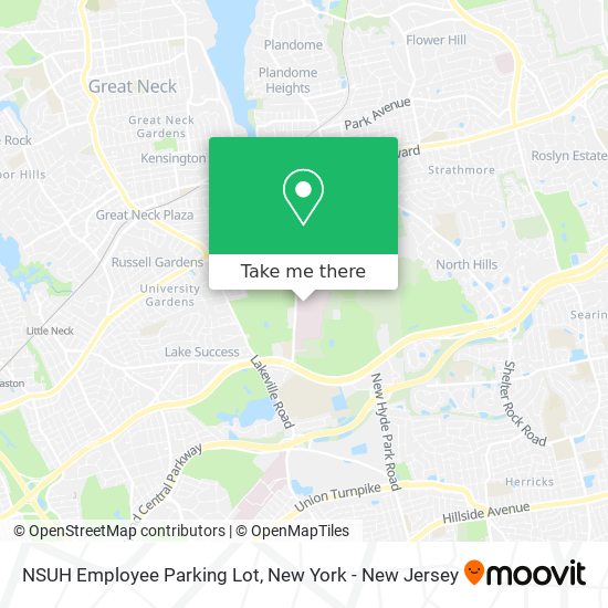 NSUH Employee Parking Lot map
