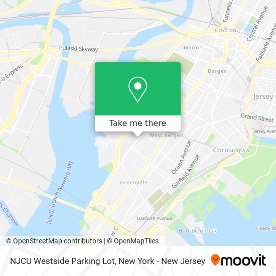 NJCU Westside Parking Lot map