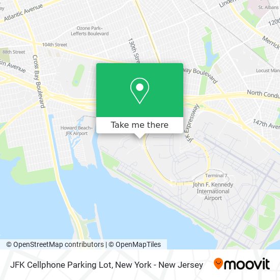 JFK Cellphone Parking Lot map