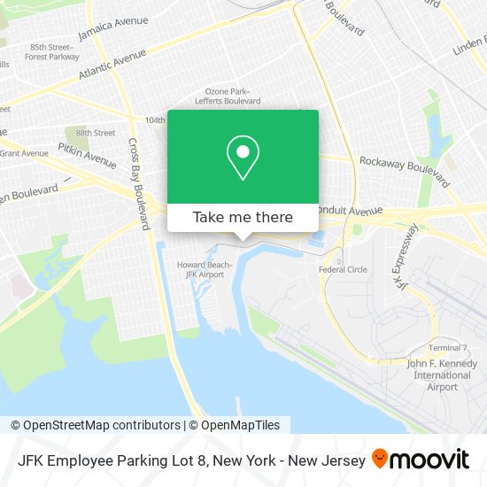 JFK Employee Parking Lot 8 map