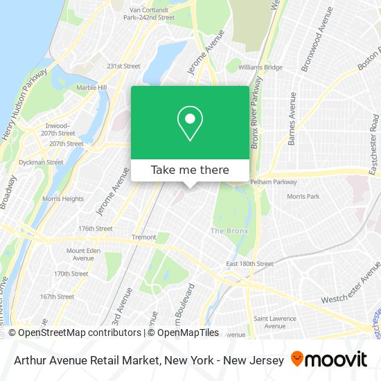 Arthur Avenue Retail Market map