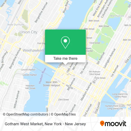 Gotham West Market map
