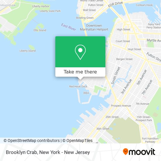 Mapa de Brooklyn Crab