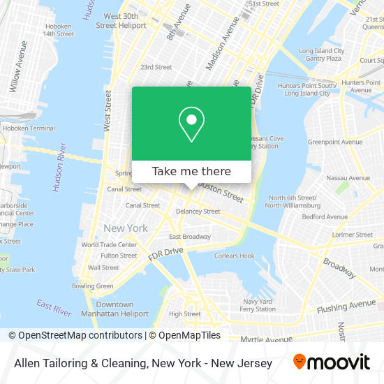 Mapa de Allen Tailoring & Cleaning