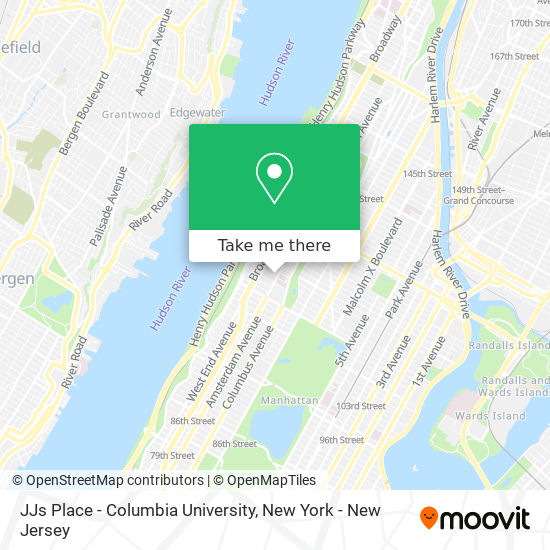 Mapa de JJs Place - Columbia University