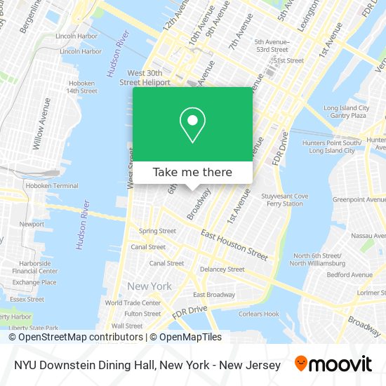 NYU Downstein Dining Hall map