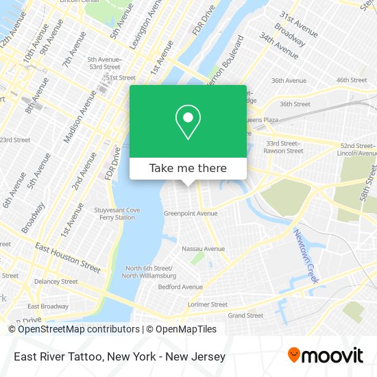 East River Tattoo map