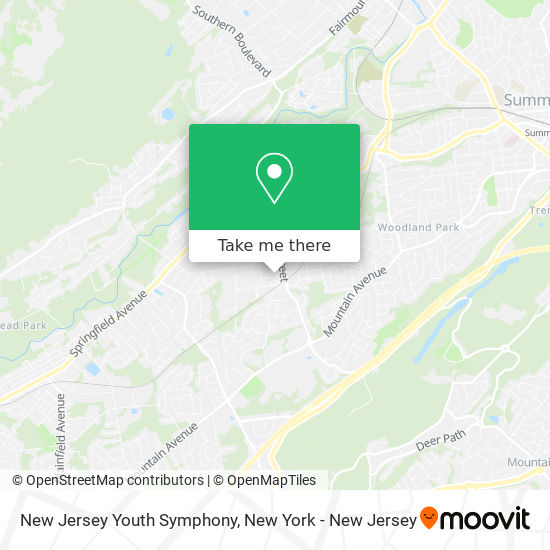 Mapa de New Jersey Youth Symphony