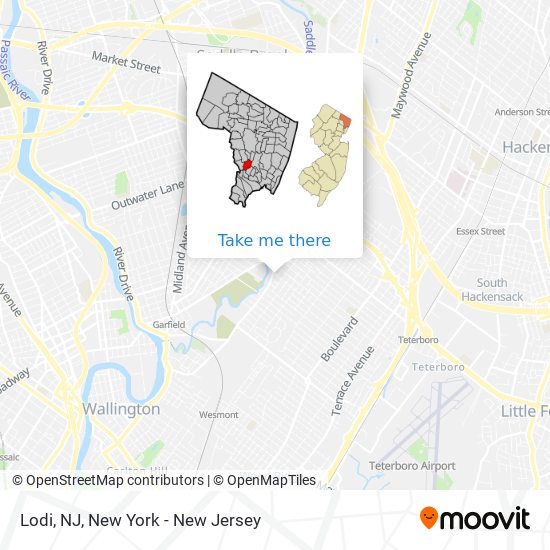Mapa de Lodi, NJ