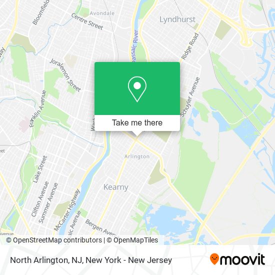 Mapa de North Arlington, NJ
