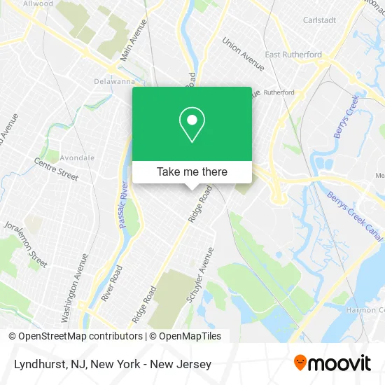 Mapa de Lyndhurst, NJ