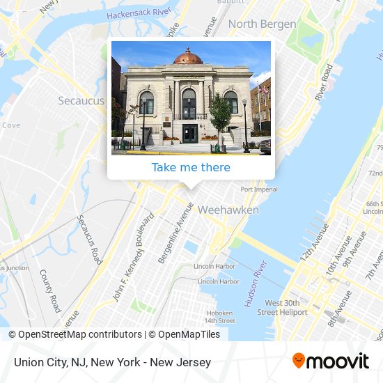 Mapa de Union City, NJ