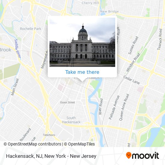 Mapa de Hackensack, NJ