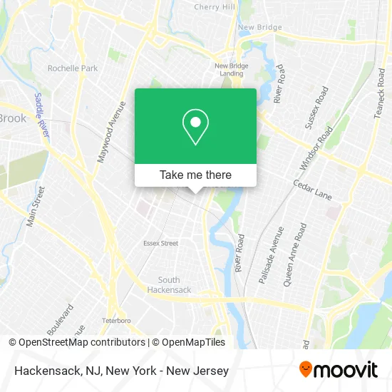 Hackensack, NJ map