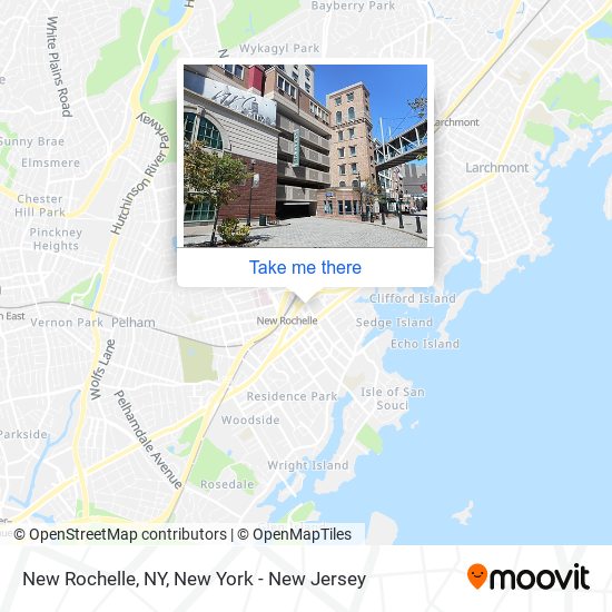 Mapa de New Rochelle, NY