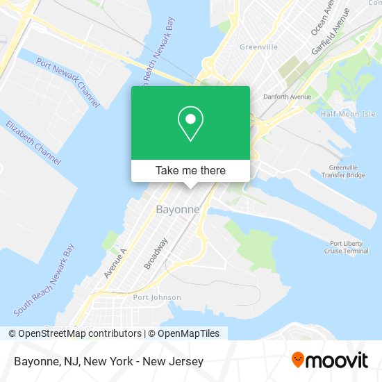 Bayonne, NJ map