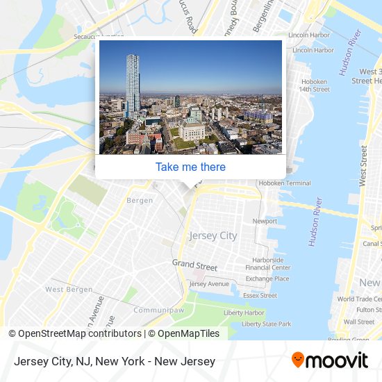 Mapa de Jersey City, NJ