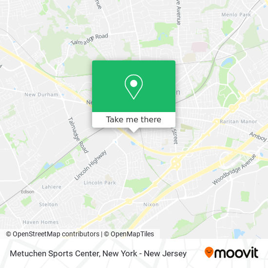 Mapa de Metuchen Sports Center