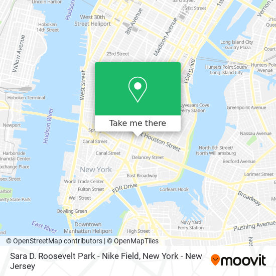 Mapa de Sara D. Roosevelt Park - Nike Field