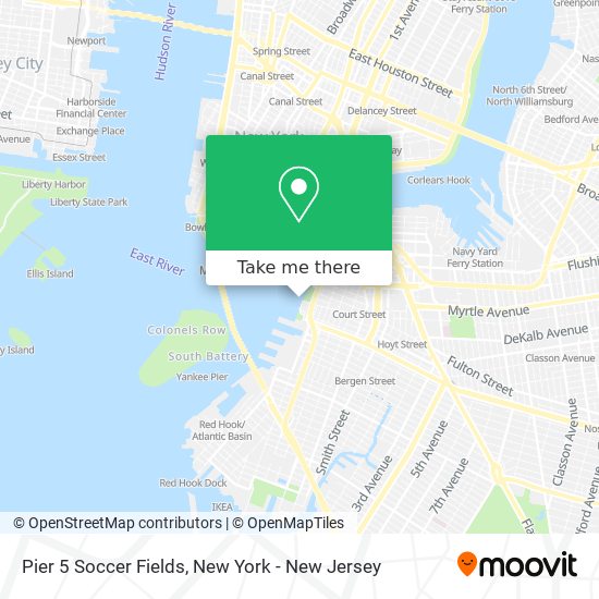 Mapa de Pier 5 Soccer Fields