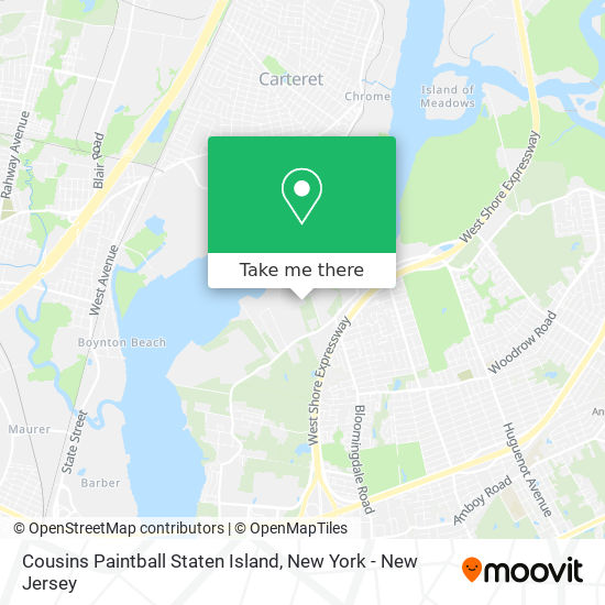 Cousins Paintball Staten Island map