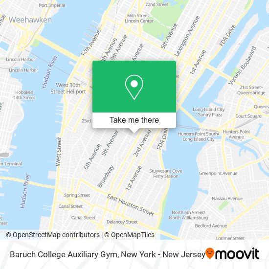 Baruch College Auxiliary Gym map