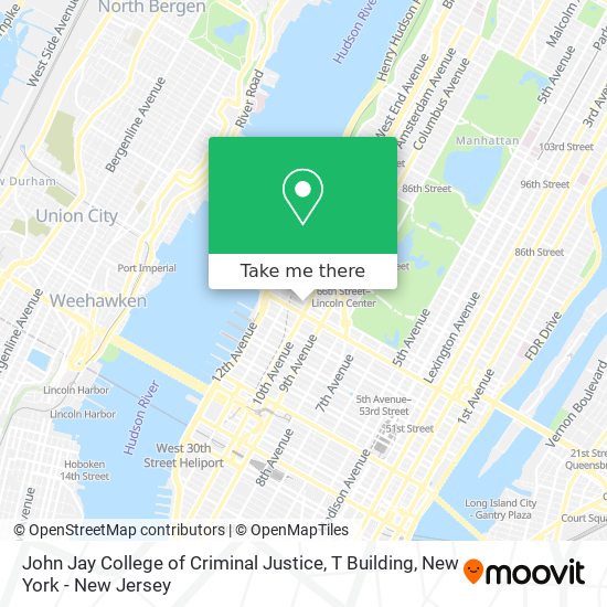 John Jay College of Criminal Justice, T Building map