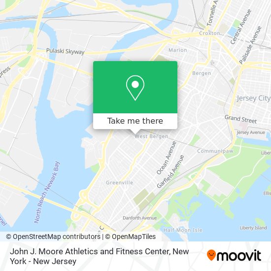 Mapa de John J. Moore Athletics and Fitness Center