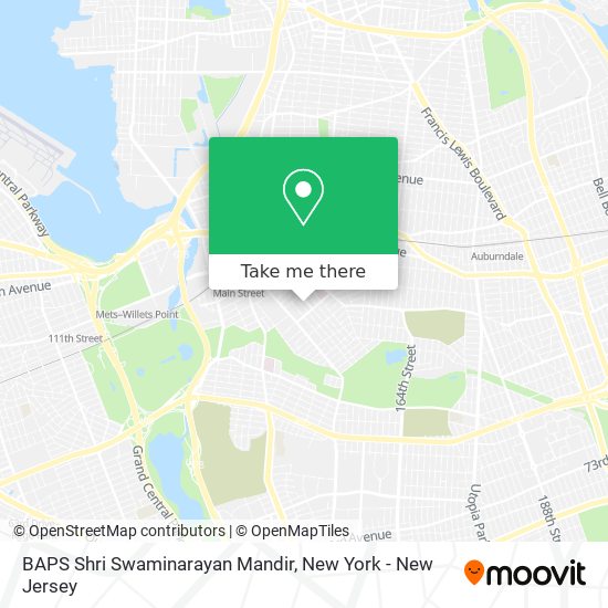 Mapa de BAPS Shri Swaminarayan Mandir