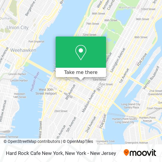 Mapa de Hard Rock Cafe New York