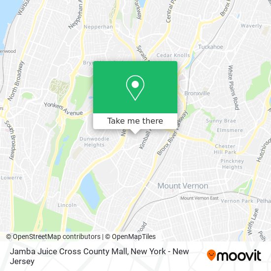 Mapa de Jamba Juice Cross County Mall
