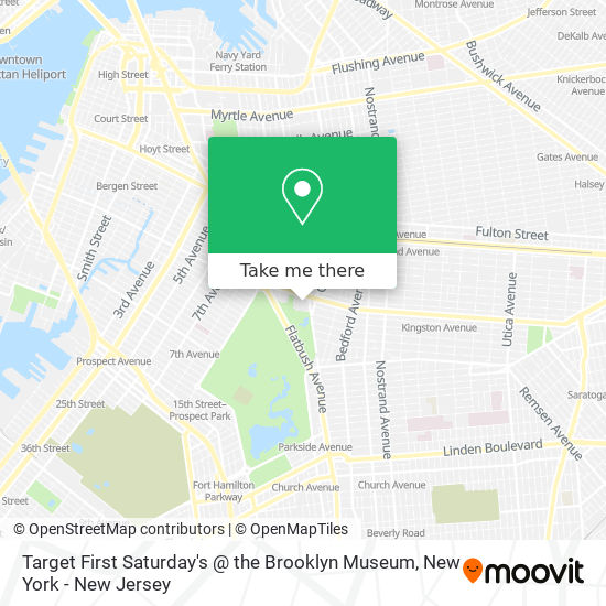 Target First Saturday's @ the Brooklyn Museum map