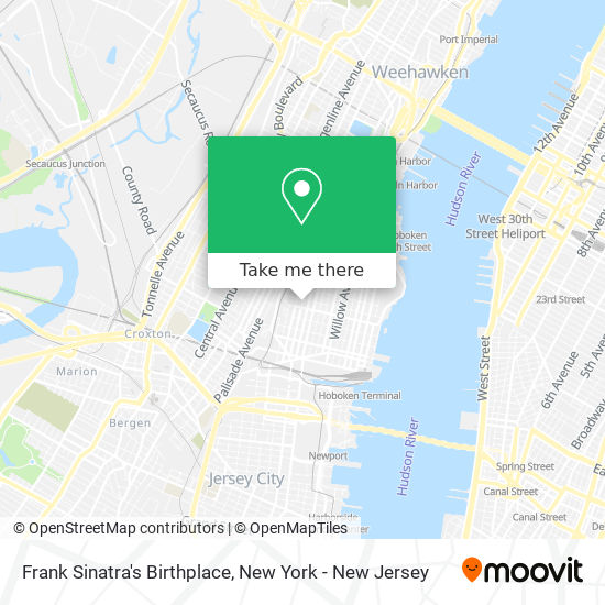 Frank Sinatra's Birthplace map