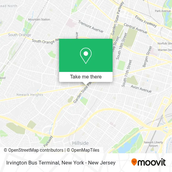 Irvington Bus Terminal map