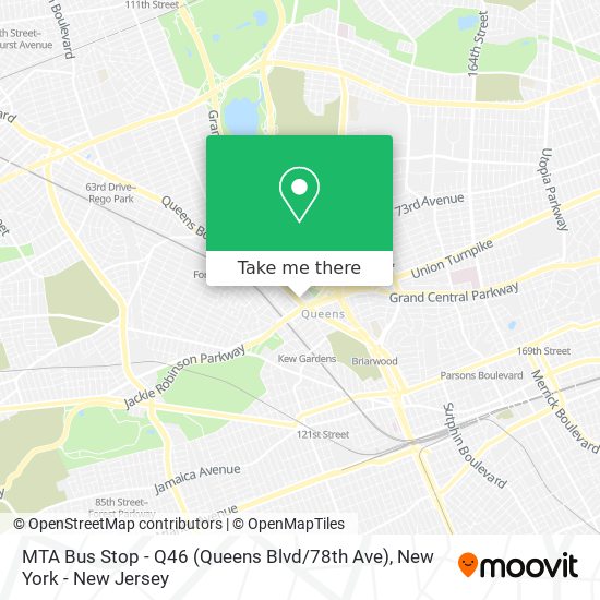 Mapa de MTA Bus Stop - Q46 (Queens Blvd / 78th Ave)